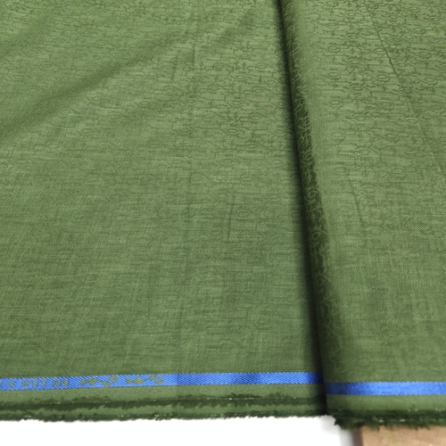 Green Linen Jacquard Fabric - Image 2