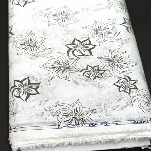 Floral Printed Linen Fabric - Image 2