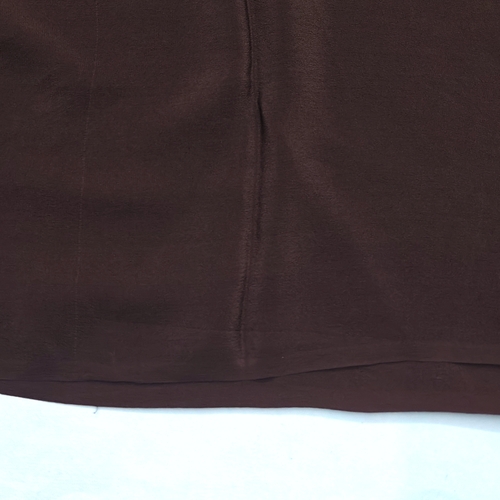 Dark Brown Crepe Silk Fabric - Image 2