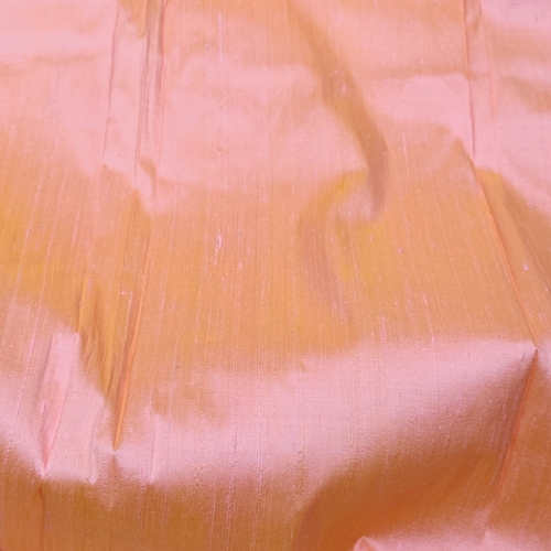 Peachish Gold Raw Silk Fabric - Image 2
