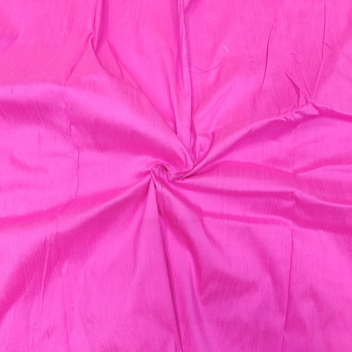 Bright Pink Raw Silk Fabric - Image 2