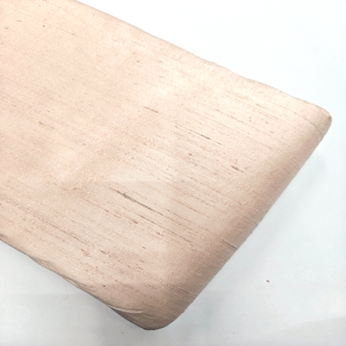 Light Peach Raw Silk Fabric - Image 2