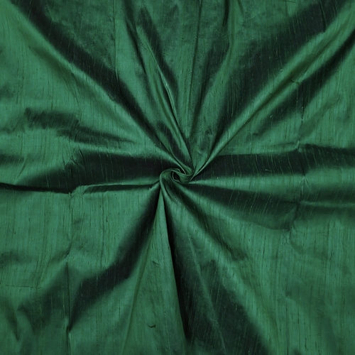 Light Bottlegreen Raw Silk Fabric - Image 2