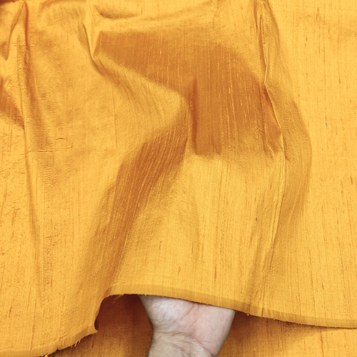 Mustard Raw Silk Fabric - Image 2