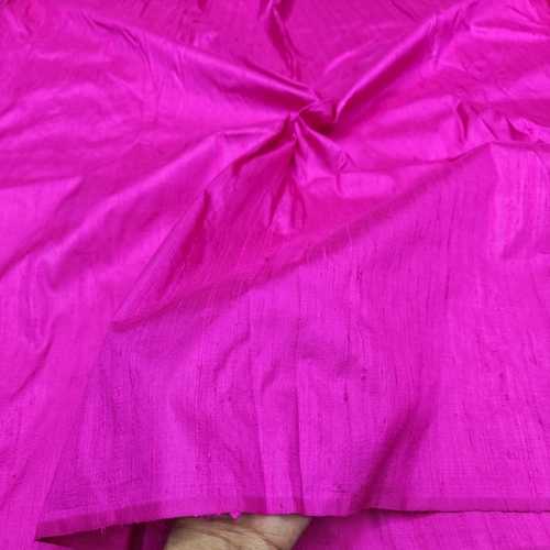 Hot Pink Raw Silk Fabric - Image 2
