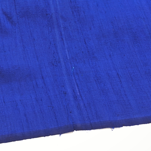 Dark Royal Blue Raw Silk Fabric - Image 2