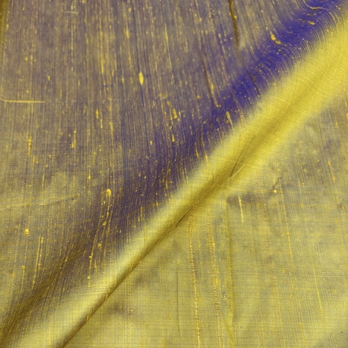 Purplish Gold Raw Silk Fabric - Image 2