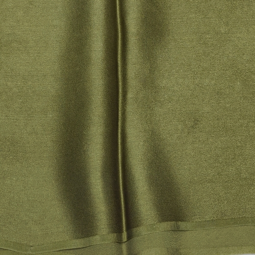 Olive Green Satin Silk Fabric - Image 2