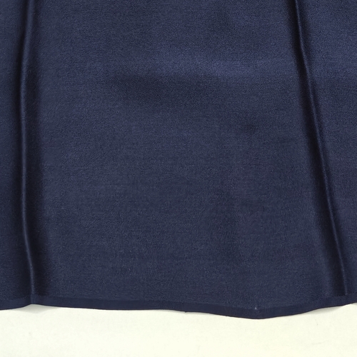 Navy Blue Satin Silk Fabric - Image 2