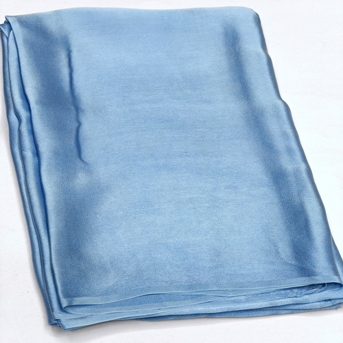 Pastel Blue Satin Silk Fabric - Image 2