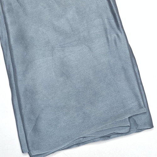 Misty Steel Blue Satin Silk Fabric - Image 2