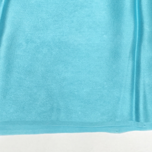 Turquoise Blue Satin Silk Fabric - Image 2